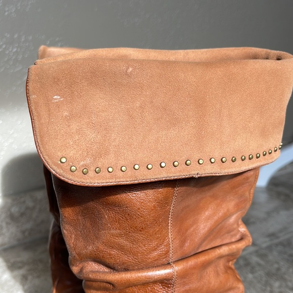 Kenneth Cole Reaction Chantell Brown Leather Slouch Heeled Knee Boots 8.5 - Picture 13 of 13